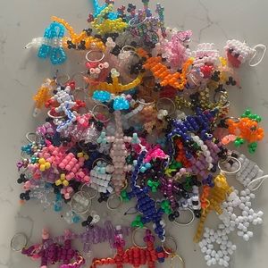 Pony beads geckoes and dream catcher